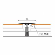 Listwa progowa PVC z okleiną drewnopodobną d-p0100-tech