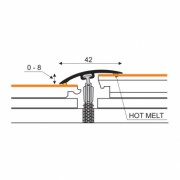 Listwa progowa PVC z okleiną drewnopodobną d-p0200-tech