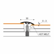 Listwa progowa PVC z okleiną drewnopodobną d-p0300-tech