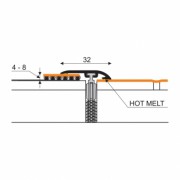 Listwa progowa PVC z okleiną drewnopodobną d-z0100-tech