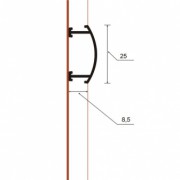 Aluminiowa listwa dekoracyjna MORINO F-ADWA1-tech