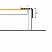 Listwa Kątownik Schodowy z Aluminium BORCK 1-12105-tech