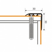 Listwa Kątownik Schodowy z PVC MYCK D-K0200-tech