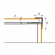 Schodowy Specjalistyczny Kątownik PVC MYCK D-K0600-tech